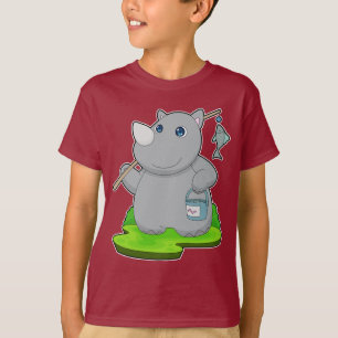 Rhino Fisher Hengel Vissen T-shirt