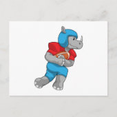 Rhino Football Sports Briefkaart (Voorkant)