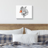 Rhino Football Sports Canvas Afdruk (Insitu (Slaapkamer))
