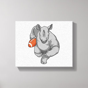 Rhino Football Sports Canvas Afdruk