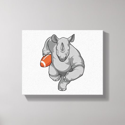 Rhino Football Sports Canvas Afdruk (Voorkant)