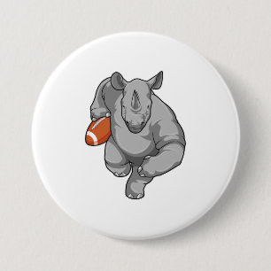 Rhino Football Sports Ronde Button 7,6 Cm