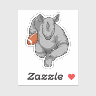 Rhino Football Sports Sticker