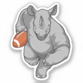 Rhino Football Sports Sticker (Voorkant)