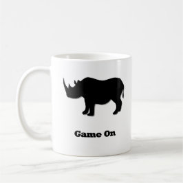 Rhino Game op zwart Koffiemok