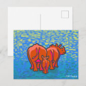RHINO GRAFFITI ART Briefkaart (Voorkant / Achterkant)