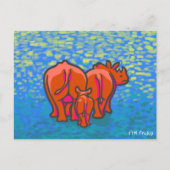 RHINO GRAFFITI ART Briefkaart (Voorkant)