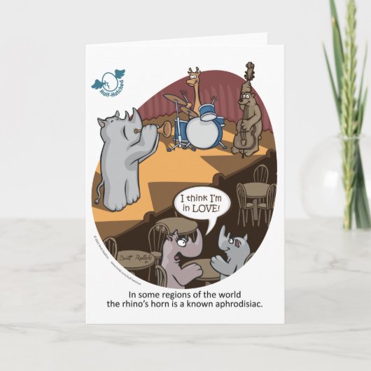 Rhino Greeting Card Kaart (Voorkant)