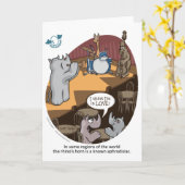 Rhino Greeting Card Kaart (Gele Bloem)