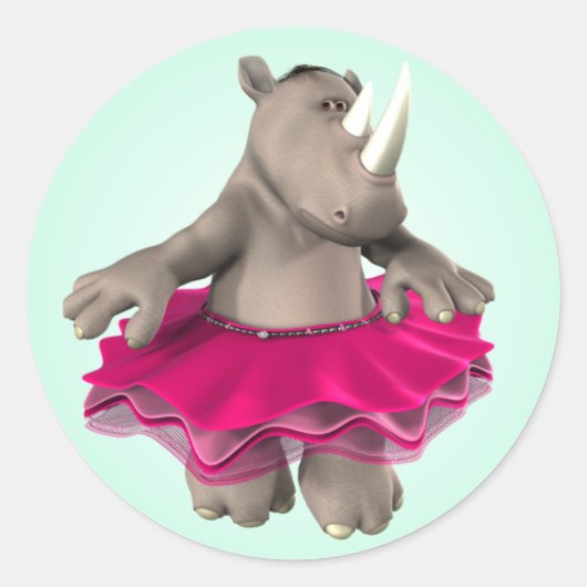 Rhino Groene Sticker (Voorkant)