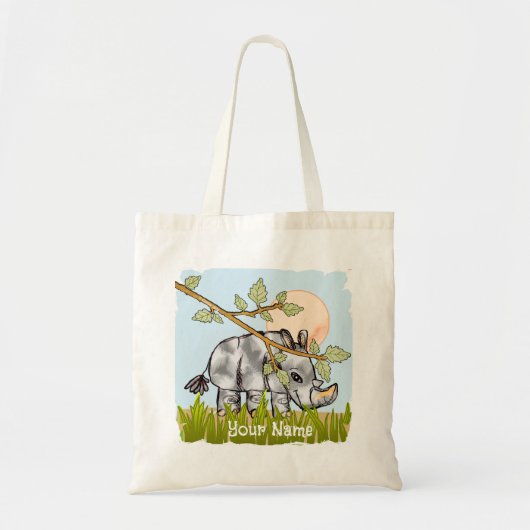 Rhino Hiding Tote Bag (Voorkant)