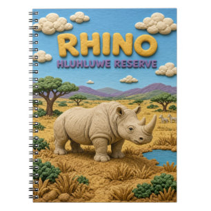 Rhino Hluhluwe Reserve Modern KlayKoo Notitieboek