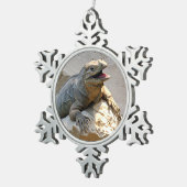 Rhino Iguana Tin Sneeuwvlok Ornament (Rechts)