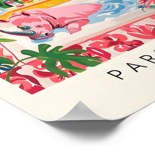 Rhino in bad Art Print, Matisse Poster, Bathro Poster (Hoek)