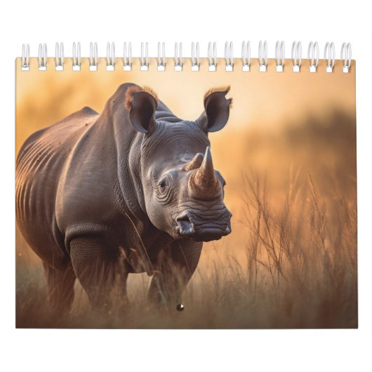 Rhino in de natuur kalender (Hoes)