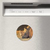 Rhino in Sunset Magnet (Insitu (Vaatwasser))