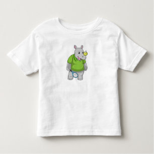 Rhino in Tennis met Tennis-bal Kinder Shirts