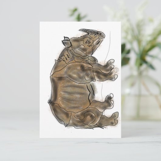 Rhino-kaart Bedankkaart (Staand voorkant)