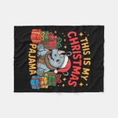 Rhino Kerst Pj Pyjama Grappig Prettig Kerst Lo Fleece Deken (Voorkant (Horizontaal))