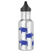 Rhino Kind Rhinoceros Waterfles met naam Waterfles (Links)