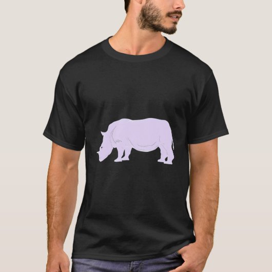Rhino Lavender Rhinoceros T-shirt (Voorkant)