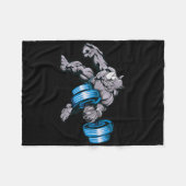 Rhino Lifting Weights Bodybuilding Beast Gym Fitne Fleece Deken (Voorkant (Horizontaal))