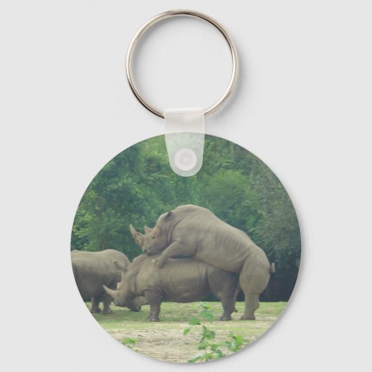 Rhino Love Sleutelhanger (Voorkant)