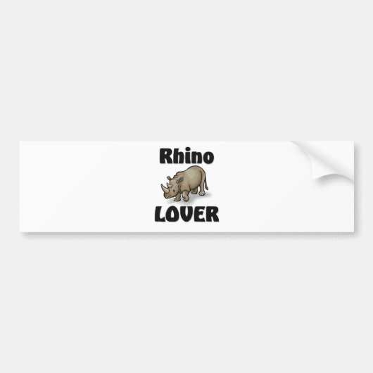 Rhino Lover Bumpersticker (Voorkant)