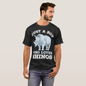 Rhino Lover Rhinoceros Afrikaans Dier Safari Jonge T-shirt (Voorkant volledig)