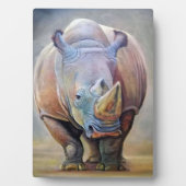 Rhino Lovers | Art Cute Rhino Portret Print Fotoplaat (voorkant)