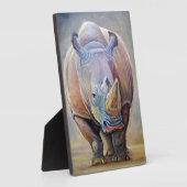 Rhino Lovers | Art Cute Rhino Portret Print Fotoplaat (Zijkant)
