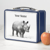 Rhino Lunch Box – Aangepaste Safari Tin (In situ)
