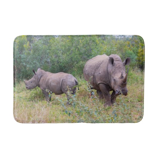Rhino Mam en Baby badmat (Voorkant)
