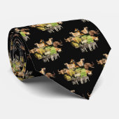 Rhino Mam en Calf Wildlife Lijst Stropdas (Opgerold)