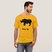 Rhino Man Up zwart T-shirt (Voorkant volledig)