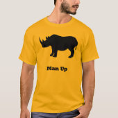 Rhino Man Up zwart T-shirt (Voorkant)