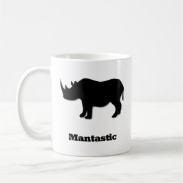 Rhino Mantastic zwart Koffiemok