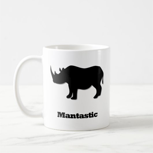 Rhino Mantastic zwart Koffiemok (Links)