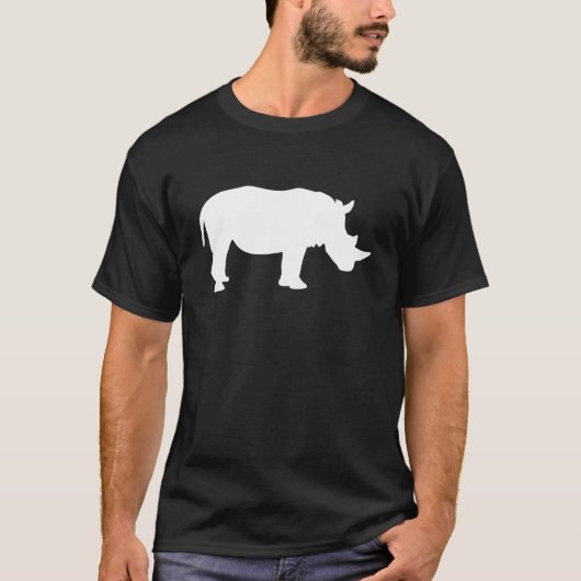 Rhino met hoorn t-shirt (Voorkant)