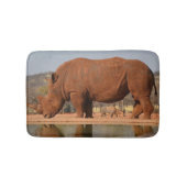 Rhino met modder op de huid foto badmat (Voorkant)