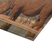 Rhino met modder op de huid foto snijplank (Hoek)