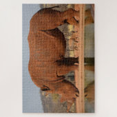 Rhino met modder op de huid legpuzzel (Verticaal)