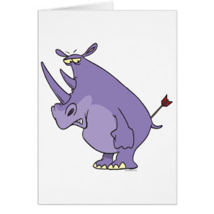 rhino met pijl in cartoon