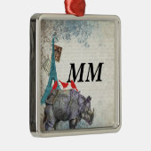 rhino metalen ornament (Rechts)