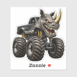 Rhino Monster Truck Beast  Sticker