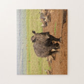 Rhino op een missie. legpuzzel (Verticaal)