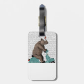 Rhino op Moped Bagagelabel (Achterkant verticaal)