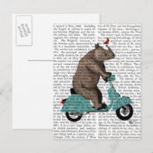 Rhino op Moped Briefkaart (Voorkant / Achterkant)