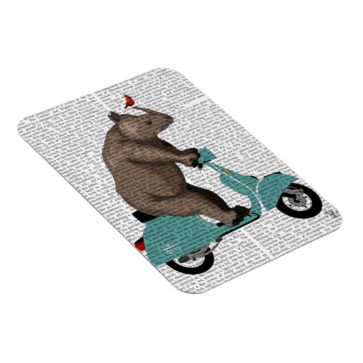 Rhino op Moped Magneet (Rechterzijde)