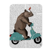 Rhino op Moped Magneet (Verticaal)